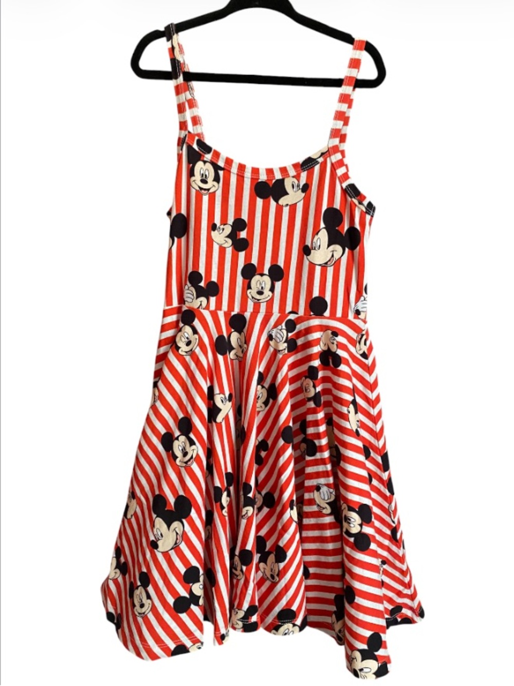 Wild Rich Kids Girls' Red Striped Mickey Print Sundress Size 7/8